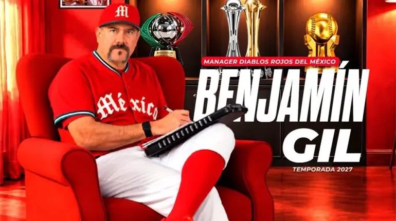 Benjam&iacute;n Gil es nuevo manager de Diablos Rojos del M&eacute;xico para la Liga Mexicana de B&eacute;isbol