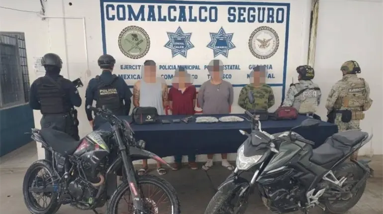 Detienen a 6 sujetos en 3 hechos diferentes en Comalcalco por posesi&oacute;n de drogas y portaci&oacute;n de armas de fuego