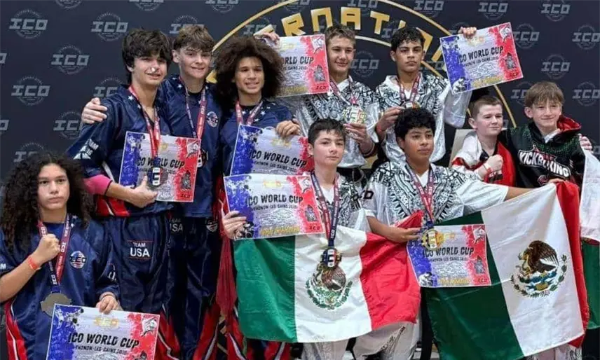 Artemarcialistas tabasqueños cosechan cuatro oros en el Mundial ICO de Francia