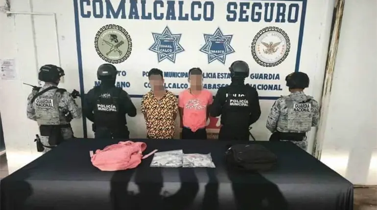 Detienen dos presuntos integrantes del grupo delictivo "Los Budines" en Comalcalco