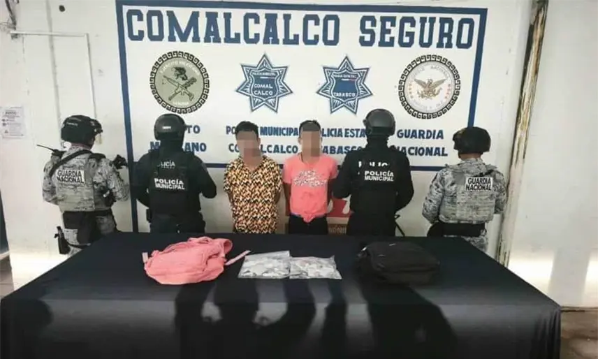 Detienen dos presuntos integrantes del grupo delictivo "Los Budines" en Comalcalco