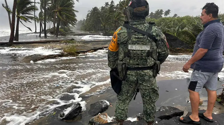 Activan Plan DN-III-E en zona costera de Tabasco por frente fr&iacute;o 2