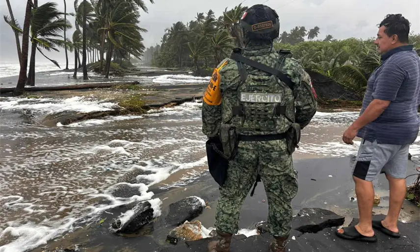 Activan Plan DN-III-E en zona costera de Tabasco por frente frío 2
