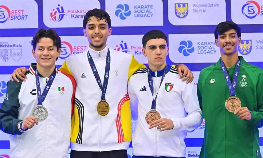 El mexicano Daniel Cruz gana plata en el Mundial de Karate sub 21 en Polonia