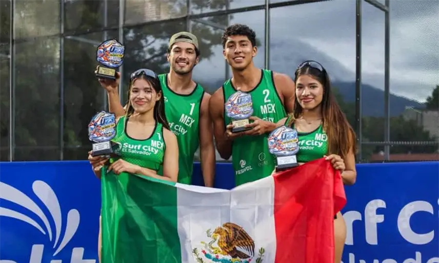 México conquista el oro en el Tour Continental Norceca sub 23 en El Salvador en Voleibol de Playa Varonil