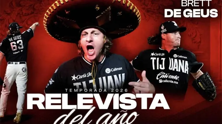 Brett de Geus, de Toros de Tijuana, fue elegido el Relevista del A&ntilde;o 2026 en LMB