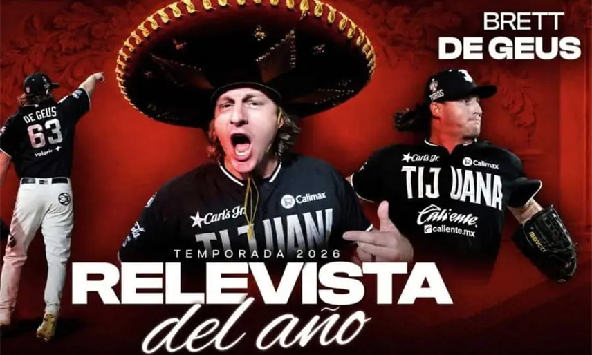 Brett de Geus, de Toros de Tijuana, fue elegido el Relevista del Año 2026 en LMB