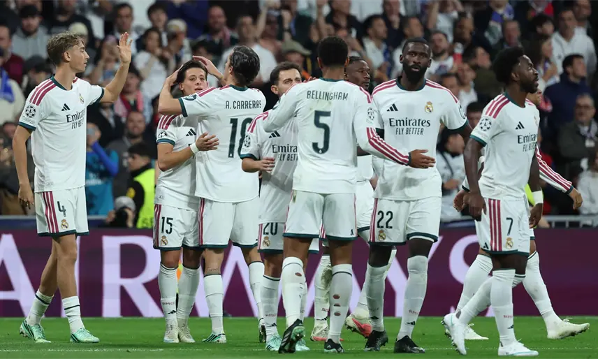 Real Madrid golea 4-1 al Leipzig en la Champions, así como el Como al Manchester United