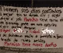 Cuelgan "narcomanta" en inmediaciones de una empresa en Para&iacute;so