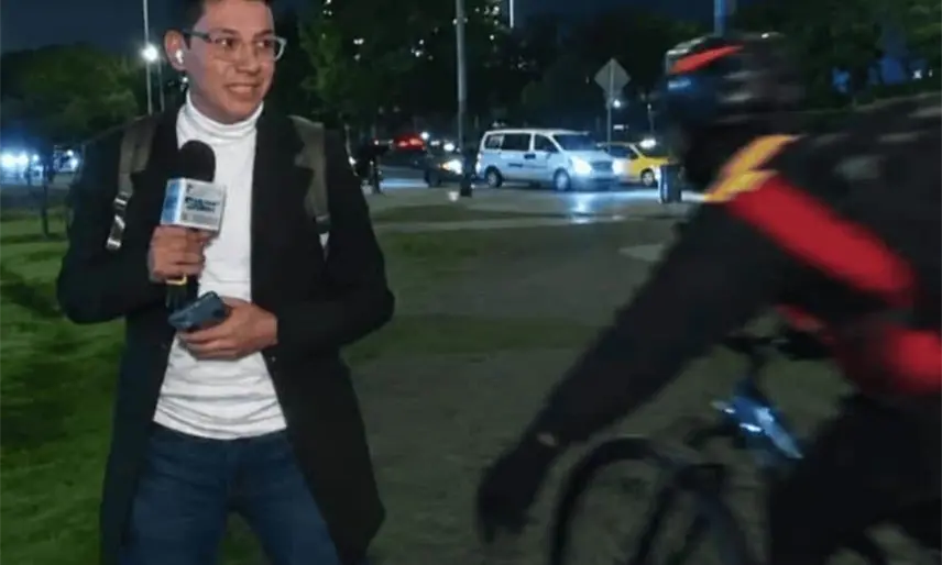 Reportero colombiano se salva de 2 intentos de robo durante enlace en vivo
