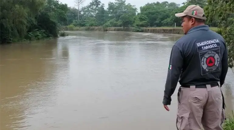 Reporta Protecci&oacute;n Civil disminuci&oacute;n de niveles en r&iacute;os de Tabasco tras frente fr&iacute;o No. 2