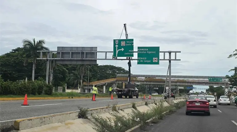 Se&ntilde;al&eacute;tica en acceso de C&aacute;rdenas a Villahermosa tambi&eacute;n ser&aacute;n colocada en Macuspana, Frontera y Teapa: Canacar