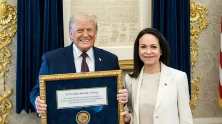 Espero que est&eacute; a salvo: Trump tras regreso a Venezuela de Mar&iacute;a Corina Machado