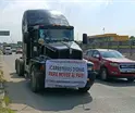 Transportistas de carga realizan caravana de casi 7 horas en Tabasco