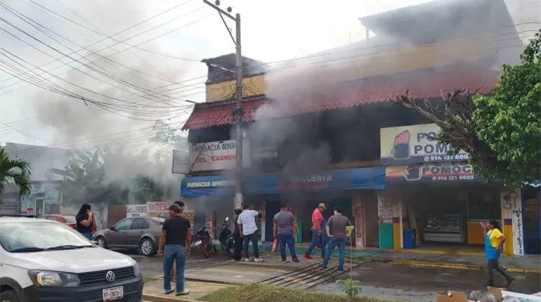 Se registra incendio en taquer&iacute;a de Cunduac&aacute;n