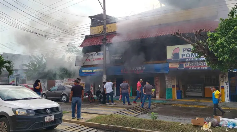 Se registra incendio en taquer&iacute;a de Cunduac&aacute;n