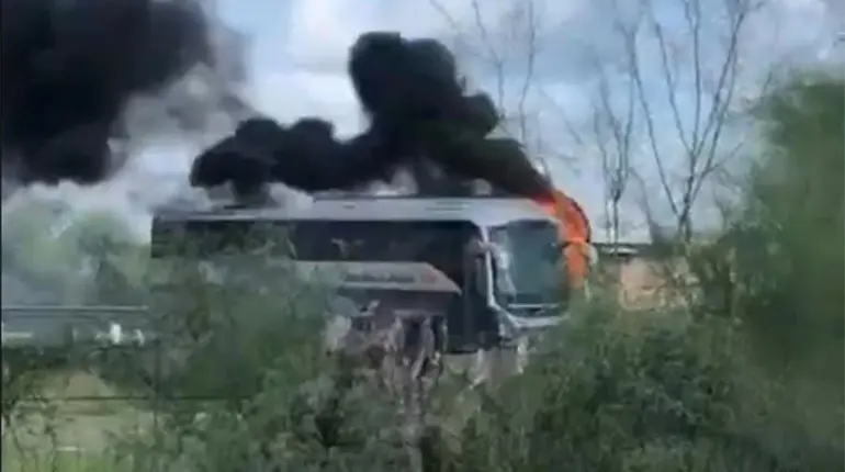 Bloqueos, quema de Camiones y ponchallantas se registran en Tamaulipas tras detenci&oacute;n de Axel Alfredo "N"